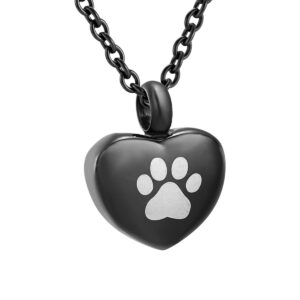 Dije corazón negro pequeño